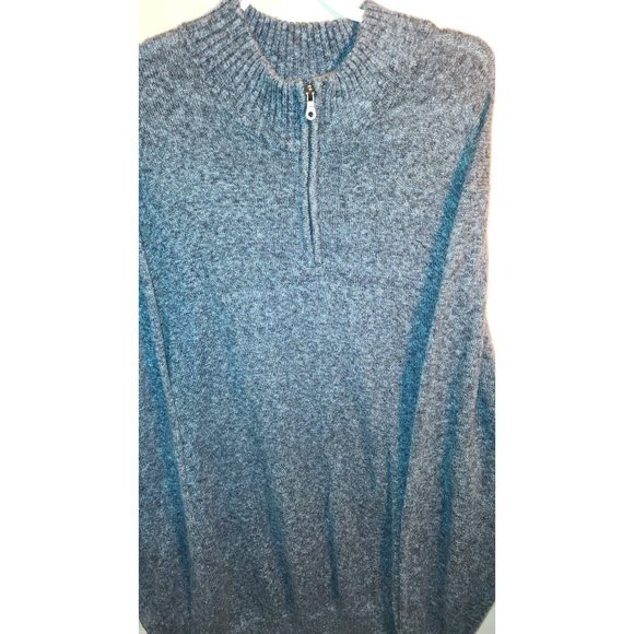 Mens Croft &Barrow 4xb Navy 1/4 Zipper Sweater Cotton Blend SfPf Home•94 - Picture 1 of 10
